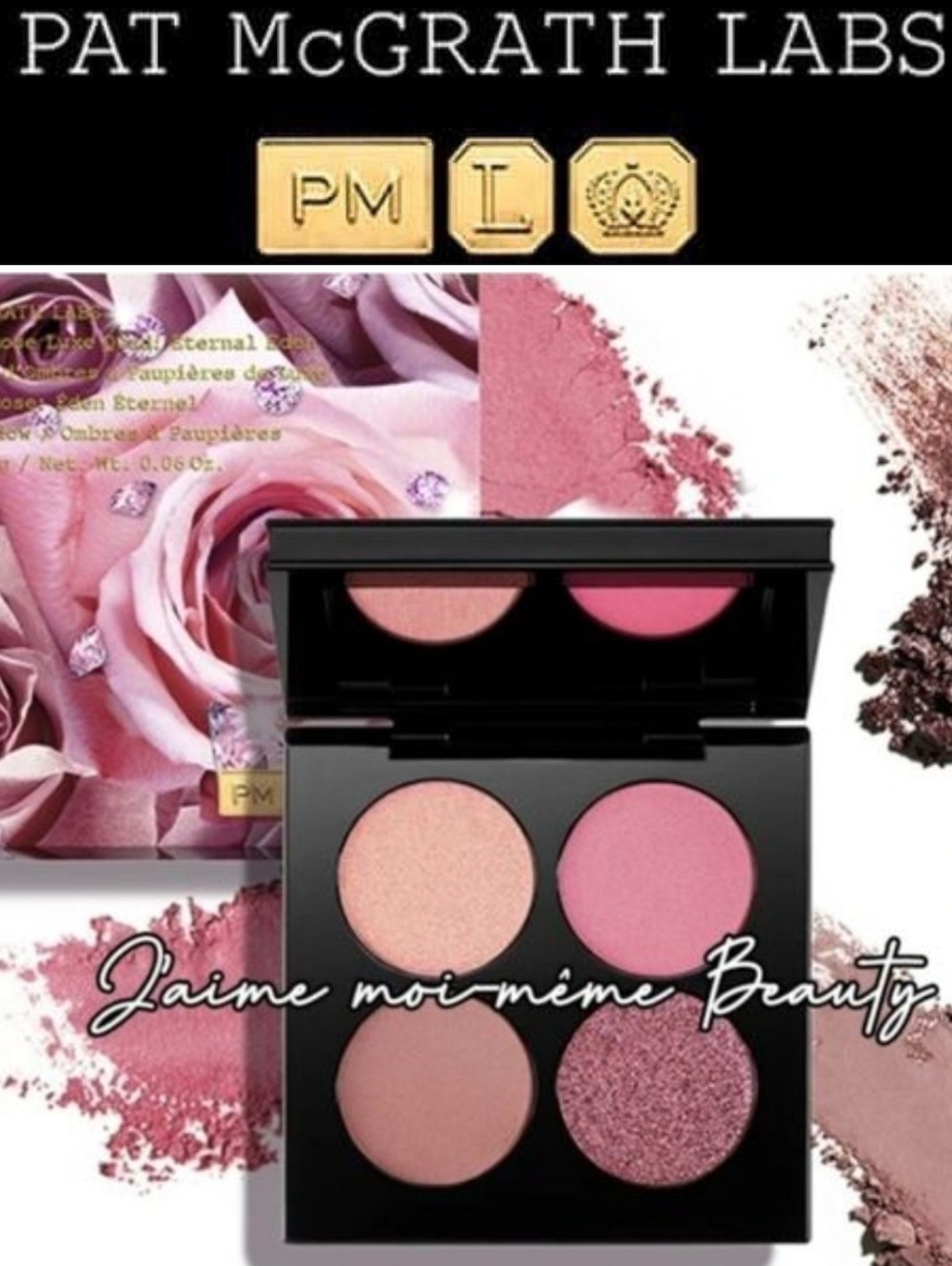 PAT Mcgrath Divine Rose Eyeshadow Quad Shimmer Pinks Purple Mauve
